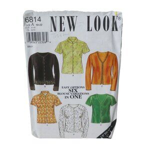 New Look 6814 New Look Size 10-22 Misses Tops Blouses UNCUT